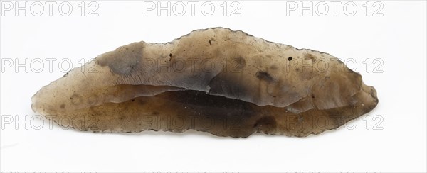 Flint knife or blade, blade knife cutting tool earth discovery flint, knocked Late stone age archeology Maglemose culture