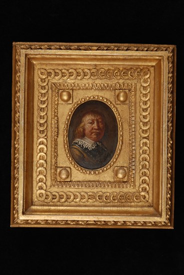 Portrait miniature by Pieter Pietersz. Hein, portrait miniature painting sculpture metal oil painting wood gold, frame