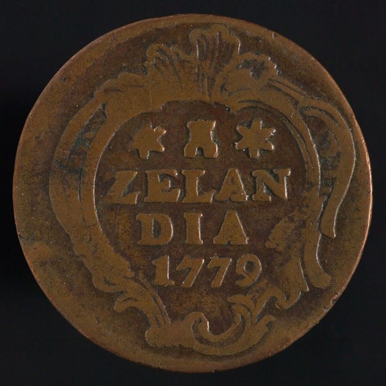 Germany, Zeeland, 1779, money coin swap copper, ZELAN DIA 1779 pay Zeeland