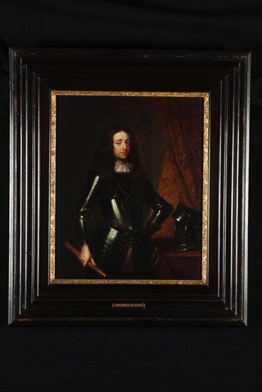 Constantijn Netscher, Portrait of Stadholder Willem III (1650-1702), portrait painting material linen oil painting, Standing