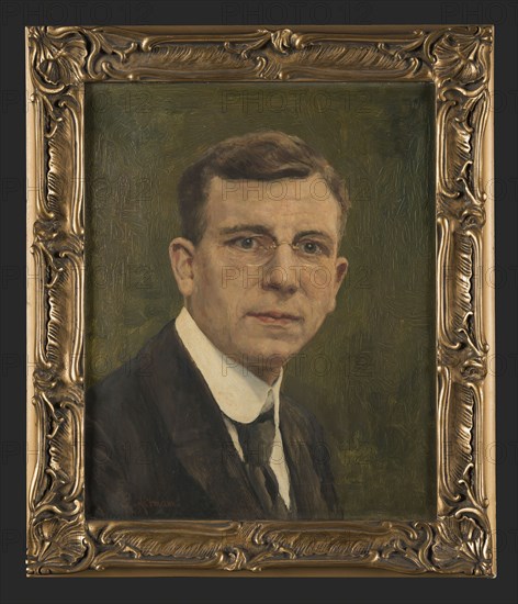 Gerard Altmann, Portrait of Heiko Tiberius Oberman (1883-1924), portrait painting imagery linen oil painting canvas, Standing