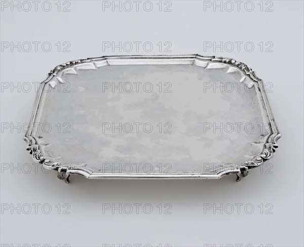 Silversmith: Hieronimus Willem Grau, Silver cabaret, serve tray tray holder silver