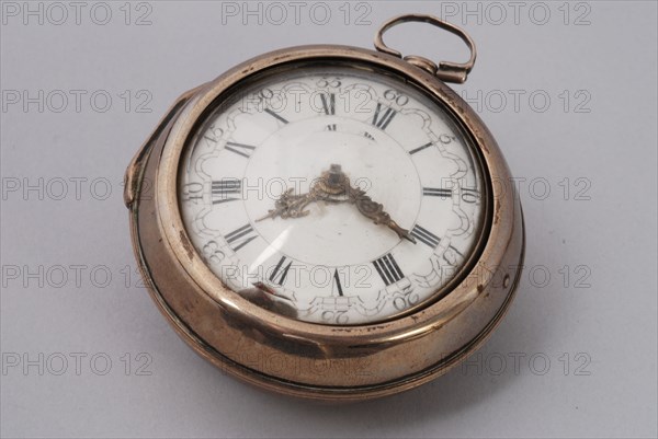 Samuel Ruel, Pocket watch with enamel dial and undecorated silver exterior, pocket watch watch movement measuring instrument