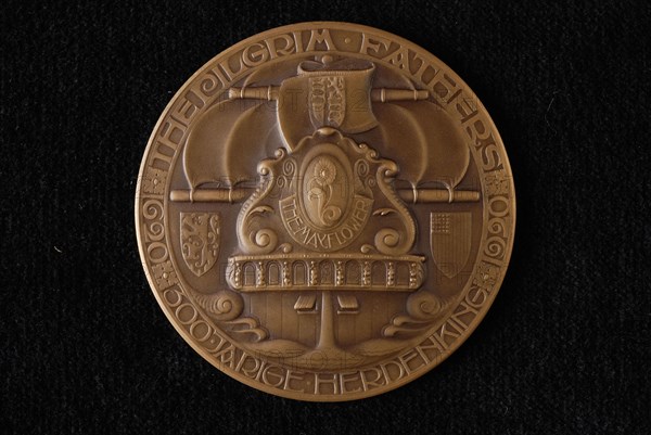 N.V. Ateliers voor edelsmeed- en penningkunst v.h. "Koninklijke Begeer", Bronze medal to commemorate the Pilgrim fathers
