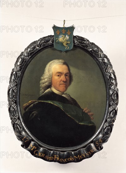 Dionys van Nijmegen, Portrait of Gerard François Meyners (1711-1790), administrator of the VOC between 1755 and 1790, portrait