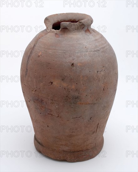 Pottery pot on stand, baluster shape, was used in the sugar industry, sugar bowl pot holder soil find ceramic earthenware glaze