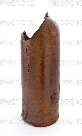 Stoneware mineral pitcher, cylindrical with round shoulder, sausage ear and short neck, mineral water pitcher jar product