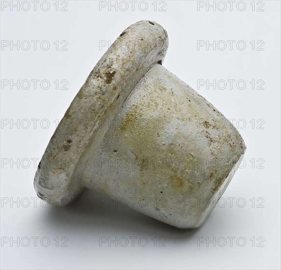 Stoneware stopper, conical, glazed, stop closure part soil find ceramic stoneware glaze salt glaze, hand-turned glazed baked