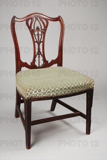 Mahogany straight Chippendale chair, straight-seat chair seat furniture furniture interior design wood mahogany beechwood velvet