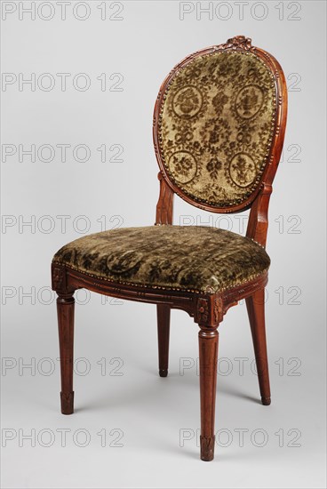 Mahogany Louis Seize medallion chair, medallion chair seat furniture furniture interior design wood mahogany velvet metal