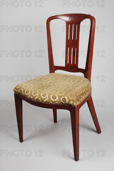 Eight wooden straight Louis Seize chair, straight-seat chair furniture furniture interior design wood elm wood velvet