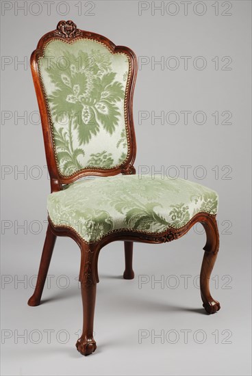 Mahogany rococo chair, chair seating furniture furniture interior design wood mahogany velvet, Seat and backrest covered