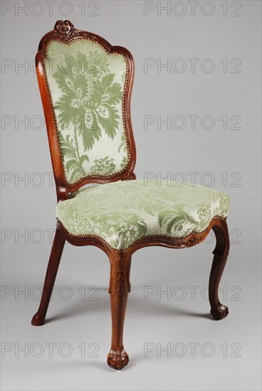 Mahogany rococo chair, chair seating furniture furniture interior design wood mahogany velvet, Seat and backrest covered