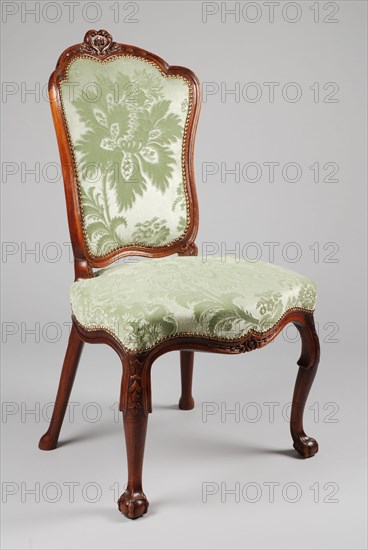 Mahogany rococo chair, chair seating furniture furniture interior design wood mahogany velvet, Seat and backrest covered