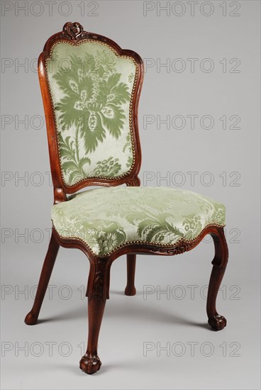 Mahogany rococo chair, chair seating furniture furniture interior design wood mahogany velvet, Seat and backrest covered