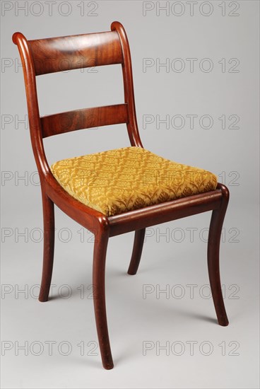 Mahogany Biedermeier chair, chair furniture furniture interior design wood mahogany velvet, Two mahogany Biedermeier chairs