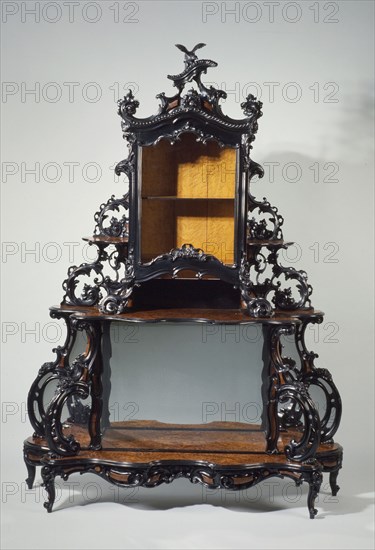 Fa. Johann Diedrich Schmidt & Co. en Cord Heinrich Schmidt, Neo-rococo display cabinet, display cabinet cupboard furniture