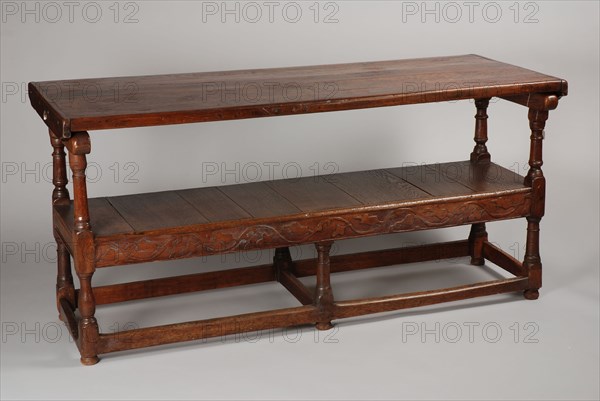 English oak table bench, table bench furniture furniture interior design oak wood h 81.0, By placing the table top upright