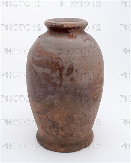 Pottery pot on stand, baluster shape, was used in the sugar industry, sugar bowl pot holder soil find ceramic earthenware glaze