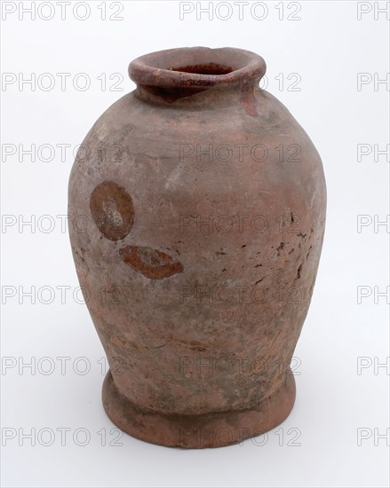 Pottery pot on stand, baluster shape, was used in the sugar industry, sugar bowl pot holder soil find ceramic earthenware glaze