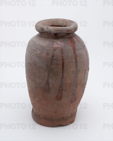 Pottery pot on stand, baluster shape, was used in the sugar industry, sugar bowl pot holder soil find ceramic earthenware glaze