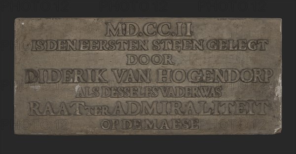 Facing brick with MD.CC.II is the first stone laid by Diderik van Hogendorp ... Maese, facade stone building component sandstone