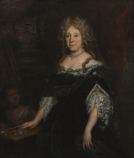 David van der Plaes (Amsterdam 1647 - Amsterdam 1704), Portrait of Margaretha Raephorst (1625-1690), portrait painting footage