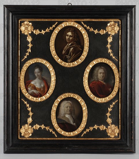 Aert Schouman (?), Four portraits from the Brouwer and Van der Werff families together in one list, portrait painting sculpture