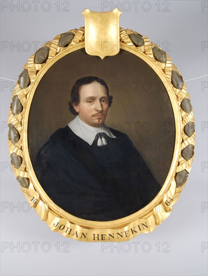 Pieter van der Werff, Portrait of Johan (Jean Baptista) Hennekyn, Hennekin, or Hennekijn (1616-1670), portrait painting footage