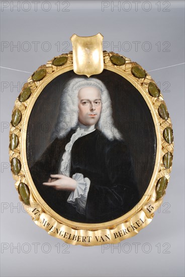 Portrait of Engelbert van Berckel or Berkel (1686-1768), portrait painting visual material linen oil painting canvas, Oval