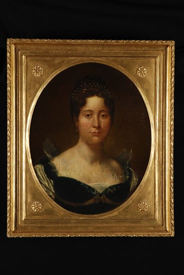 Taco Scheltema I, Portrait of Augusta Eleonora Carolina, Countess von Hohenlohe Langenburg (1775-1813), portrait painting visual