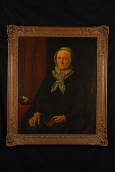 Jacob Akkersdijk, Portrait of Elisabeth Bunk, portrait painting visual material linen oil painting wood canvas, Portrait