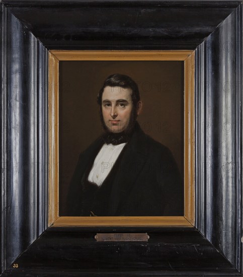 Karl Friedrich Alfred Boser, Portrait of Huibert van Rijckevorsel (1813-1866), portrait painting footage linen oil painting wood