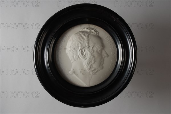 copy after:: Ludwig Jünger (Neutitschein 1856 - Amsterdam 1906), Plaster relief portrait C.H.D. Buys Ballot (1817-1890)