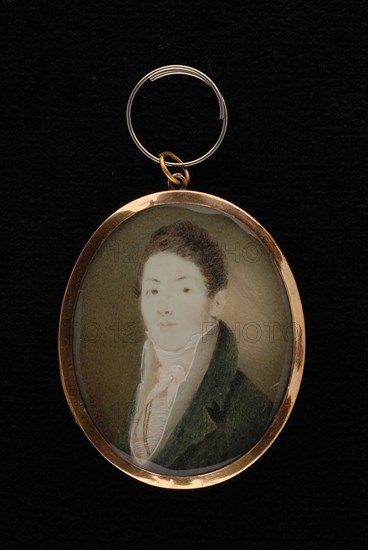 Gijsbertus Johannus van den Berg, Portrait miniature by Johan Frederik Hoffman, portrait medallion miniature painting footage