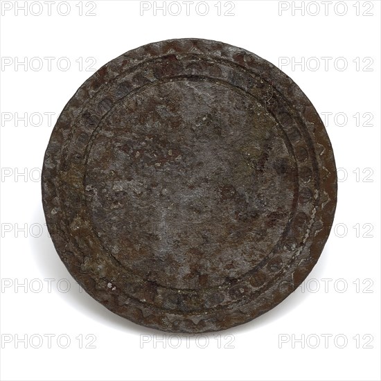 Large metal button, knot clothing accessory clothing soil find copper metal, Round flat red copper plate mid reverse side rest