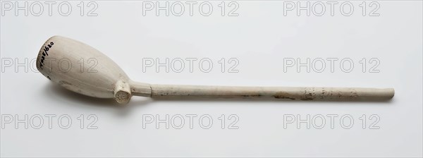 Clay pipe, basic model with decorated handle and heel mark, clay pipe smoking equipment earthquake ceramic pottery, cup