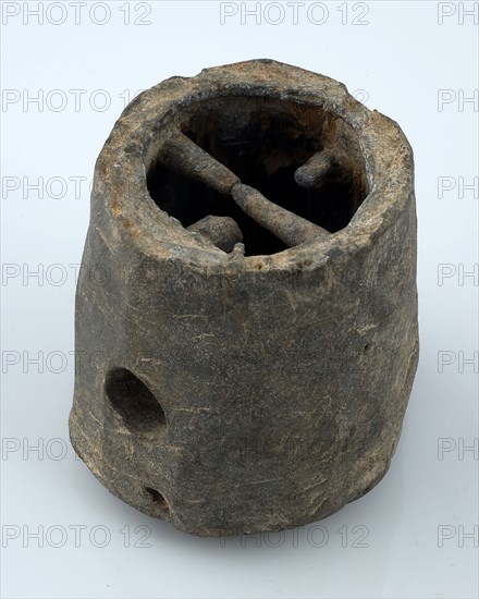 Cylindrical lead pole reinforcement, weighting fittings ground find lead metal, side 6,5 casts Tubular-shaped lead reinforcement