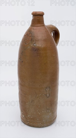 Stoneware mineral pitcher on stand surface, arched model, brown, stamped mark, mineral pitcher pitcher pitcher product container