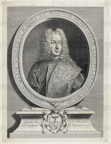 Joannes Maria Vincenti, n.d., Jacques Chereau, French, 1688-1776, France, Etching and engraving on paper, 410 × 304 mm (image), 436 × 335 mm (sheet)