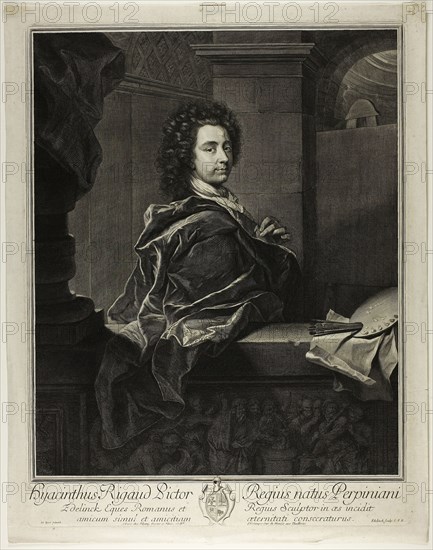 Hyacinthe Rigaud, 1698, Gérard Edelinck (French, born Flanders, 1640-1707), after Hyacinthe Rigaud (French, 1659-1743), France, Engraving and etching on paper, 479 × 361 mm (image), 481 × 367 mm (plate), 510 × 402 mm (sheet), The Miser’s Daughter: A Tale, Vol. II, 1842, George Cruikshank (English, 1792-1878), written by William Harrison Ainsworth (English, 1805-1882), published by Cunningham and Mortimer (English, 19th century), printed by T.C. Savill (English, 19th century), England, Book with seven etchings in black on ivory wove paper, 206 × 128 × 23 mm