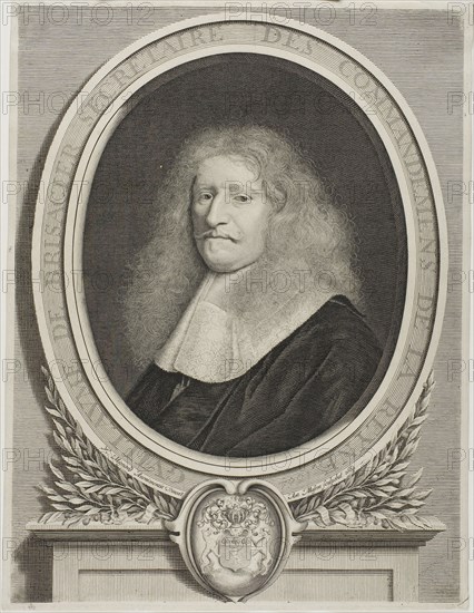 Guillaume de Brisacier, 1664, Antoine Masson (French, 1636-1700), after Nicolas Mignard (French, 1606-1668), France, Engraving on paper, 349 × 265 mm (image), 358 × 275 mm (sheet)
