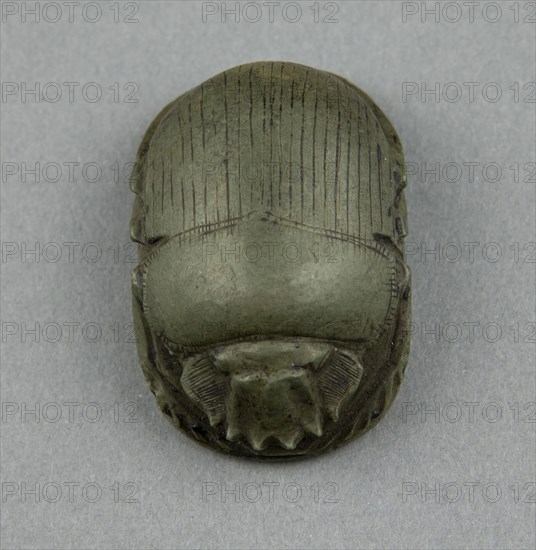 Heart Scarab, Third Intermediate–Late Period, Dynasty 21–26 (about 1069–664 BC), Egyptian, Egypt, Stone, 2 × 4.5 × 3.25 cm (13/16 × 1 3/4 × 1 1/8 in.)