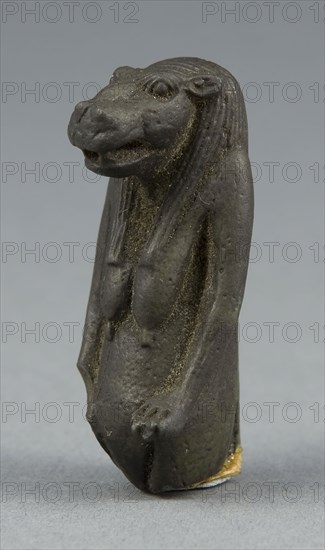 Amulet of the Goddess Tawaret (Toeris), Third Intermediate Period, Dynasty 21–25 (1070–656 BC), Egyptian, Egypt, Ceramic, 3.81 × 1.6 × 1.6 cm (1 1/2 × 5/8 × 5/8 in.)