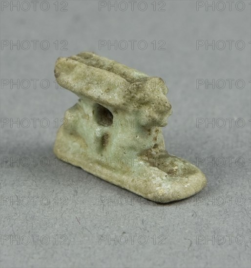 Amulet of a Hare, Late Period, Dynasties 26–31 (664–332 BC), Egyptian, Egypt, Faience, 1 × .32 × 1.59 cm (3/8 × 1/8 × 5/8 in.)