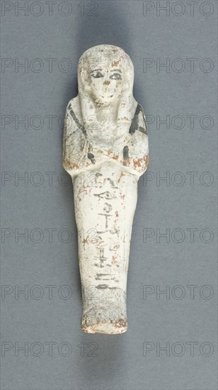 Shabti of Ankhefenkhonsu, Third Intermediate Period, Dynasty 21 (about 1069–945 BC), Egyptian, Egypt, Ceramic, 11 × 3.25 × 2 cm (4 5/16 × 1 1/4 × 3/4 in.)