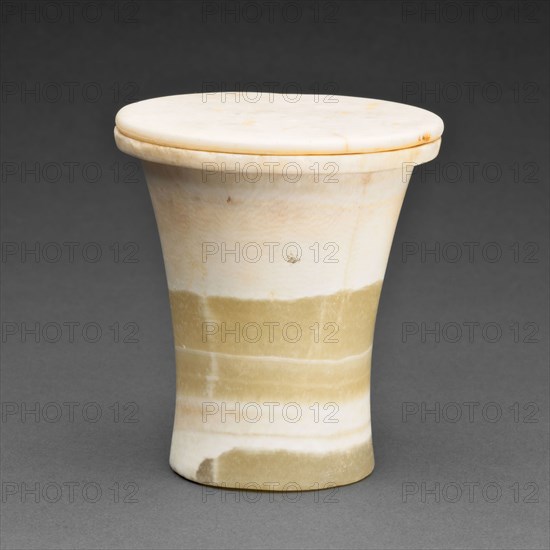 Oil Jar with Lid, Middle Kingdom, Dynasty 12 (about 1976–1794 BC), Egyptian, Egypt, Stone, a (jar): 7.9 × 7.4 × 7.4 cm (3.14 × 2.95 × 2.94 in)