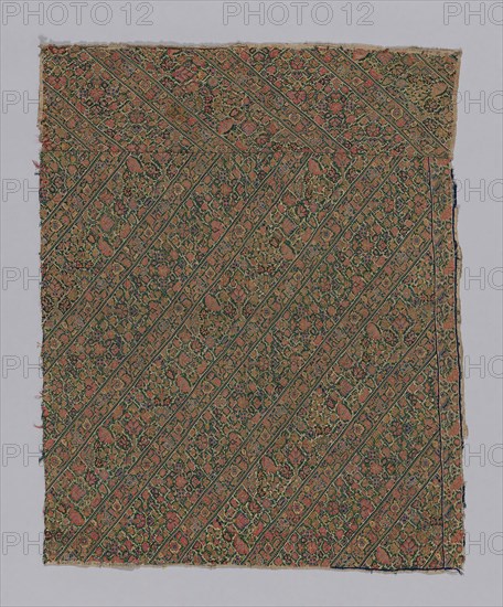 Fragment (Dress Fabric), 18th century, Iran (Persia), Persia, tapestry stitch, silk, 74.5 x 60 cm (29 3/8 x 23 5/8 in.)