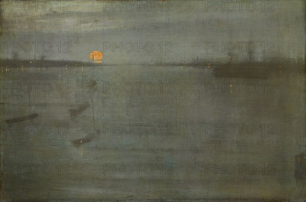 Nocturne: Blue and Gold—Southampton Water, 1872, James McNeill Whistler, American, 1834–1903, London, Oil on canvas, 50.5 × 76 cm (19 7/8 × 29 15/16 in.)