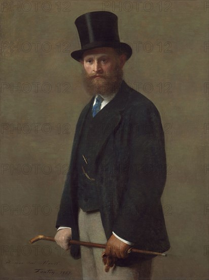 Édouard Manet, 1867, Henri Fantin-Latour, French, 1836-1904, France, Oil on canvas, 46 1/4 × 35 7/16 in. (117.5 × 90 cm)